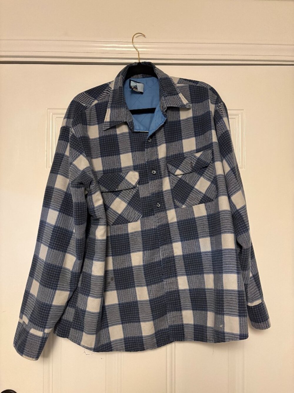 Vintage Fieldmaster Quilted Lined Plaid Flannel Shirt Jacket XL USA Made